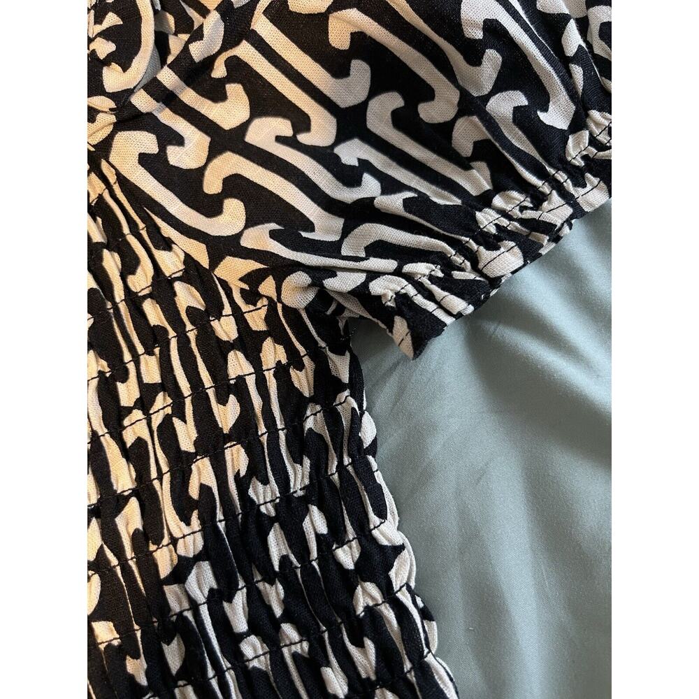 Monteau Linen Blend Crop Top Black & White Women's Medium BNWT! - Picture 7 of 9